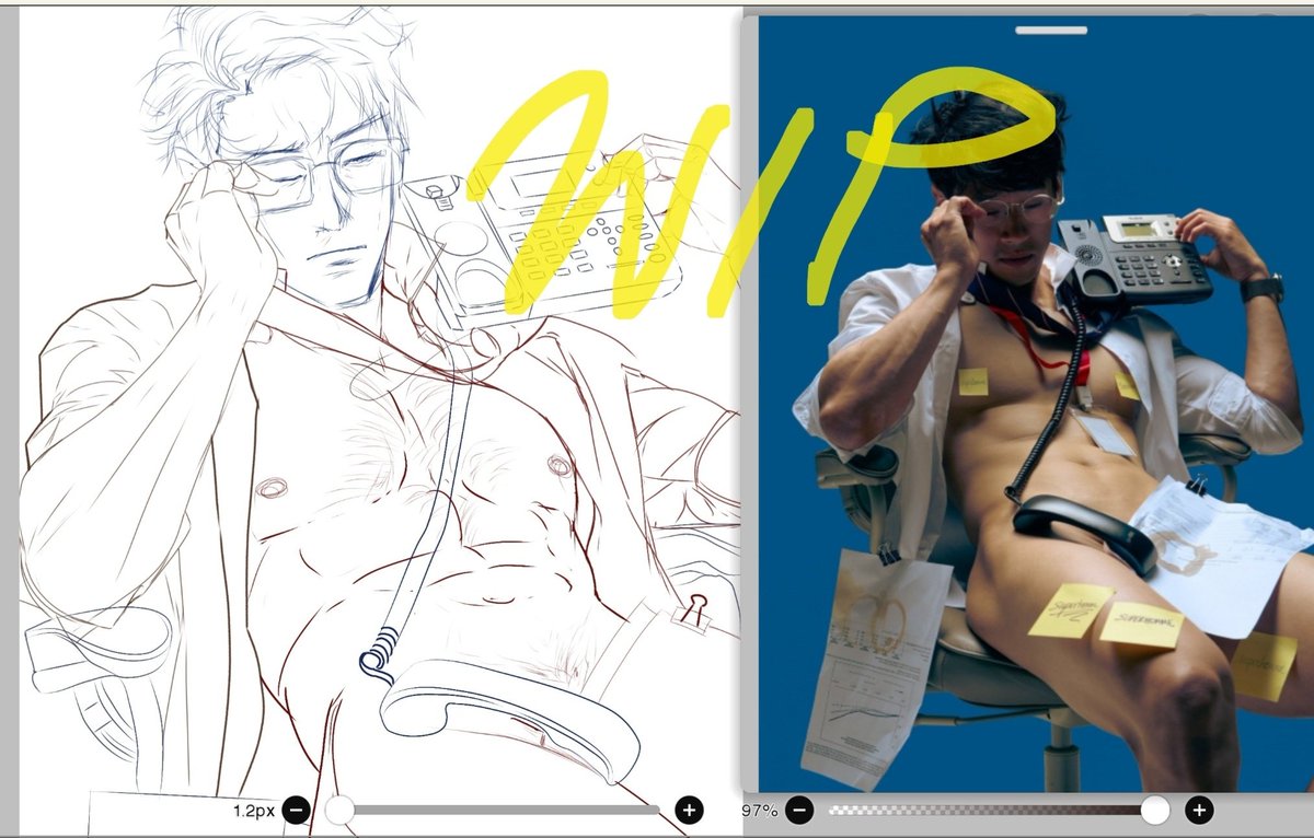 Eepy overworked Nanami #wip 