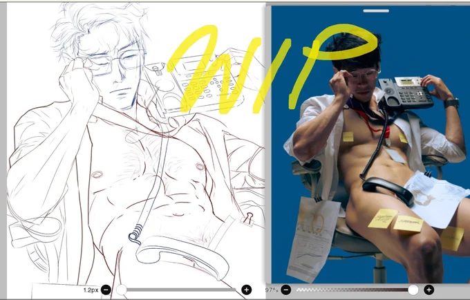 Eepy overworked Nanami #wip 