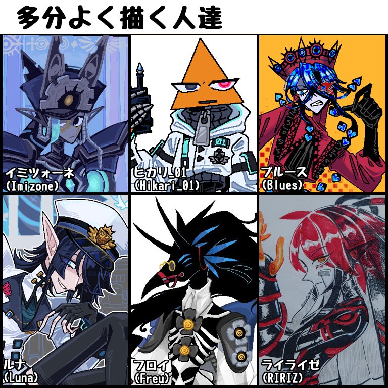 triangle_sea_'s tweet photo. キャラクターリスト(仮)
順番はあまり気にしないでください https://t.co/X0sUjDDTrl