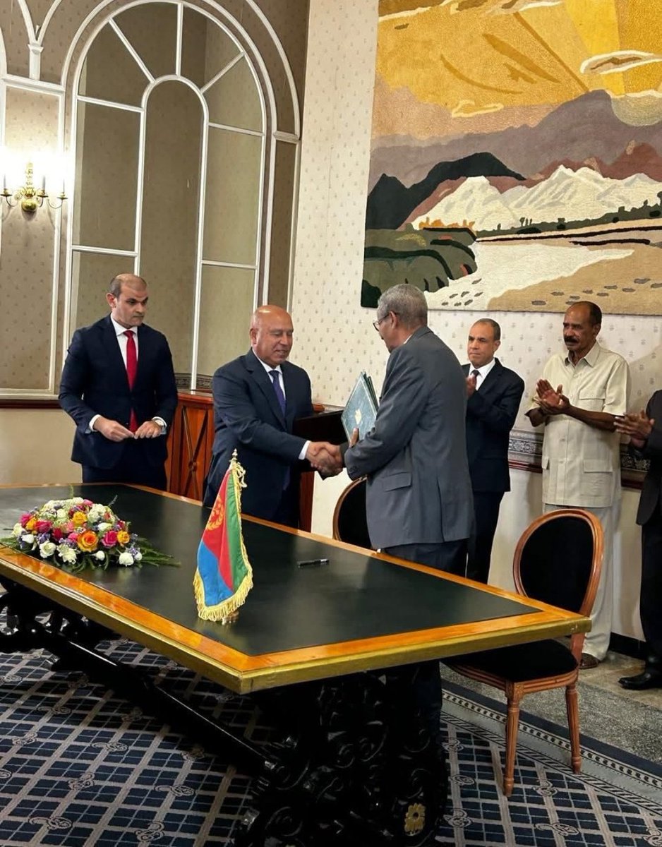 menkemD's tweet photo. Cairo &amp; Asmara signed a maritime transport cooperation agreement and agreed to launch of a shipping line connecting the countries ports across the Red Sea. Egypt is also ready to transfer its expertise to Eritrea in the fields of railways, ports, and maritime transport. 🇪🇷🤝🏾🇪🇬 https://t.co/fQM4lPzZXo