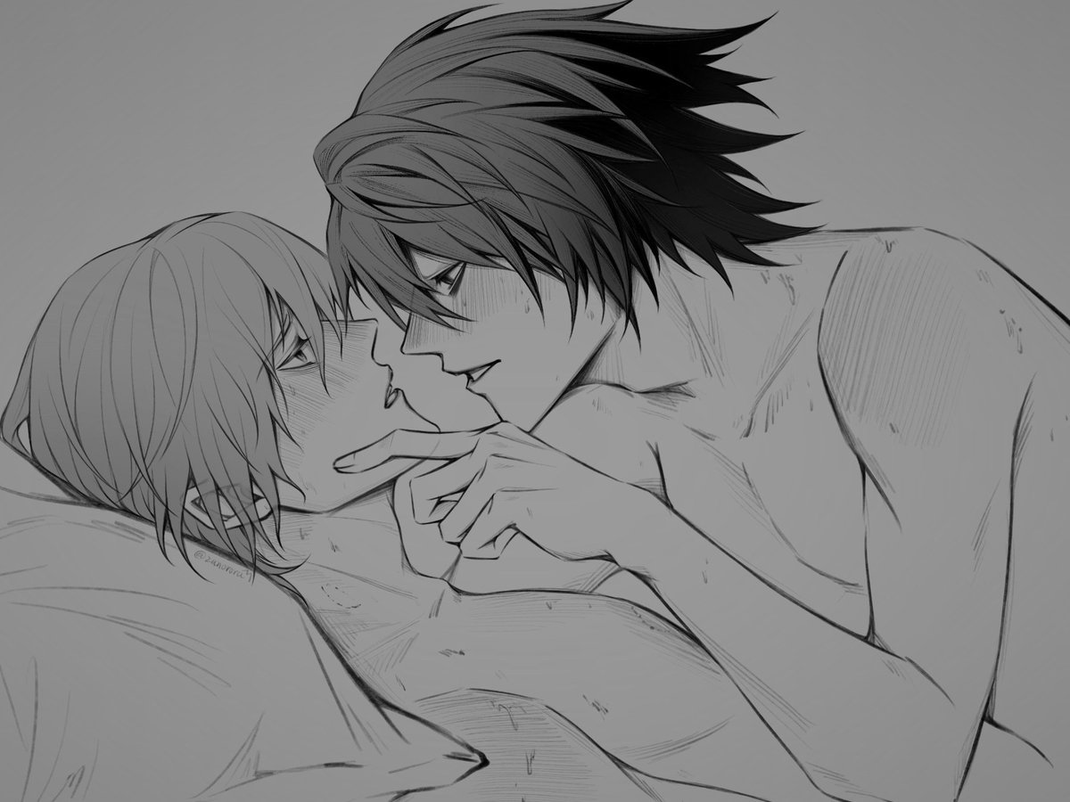 ZanOrora's tweet photo. "Light-kun...."🍰🌙

#DEATHNOTE #デスノート 
#L月 #lawlight #엘월 https://t.co/DSWztbrqmF