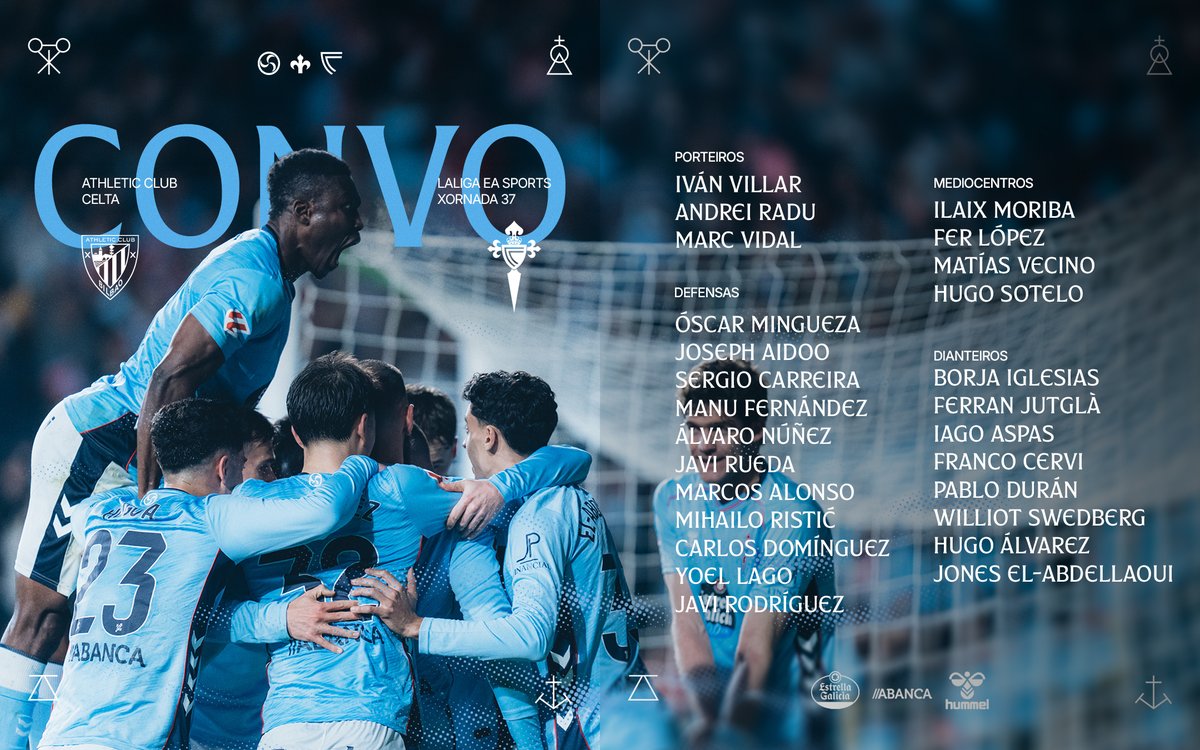 RCCelta's tweet photo. 👥 𝗖𝗢𝗡𝗩𝗢𝗖𝗔𝗧𝗢𝗥𝗜𝗔 ⋄ #AthleticCelta https://t.co/Pw6vTTXThb