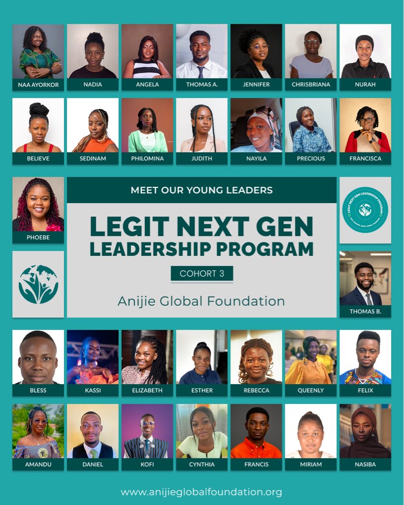 PhoebeAddy's tweet photo. I'm thrilled to share that I've been selected for 2026 cohort of @AnijieGlobal LEGIT NEXT GEN LEADERSHIP PROGRAM!
Over the next weeks, I'll develop crucial leadership skills & collaborate with changemakers to drive impact.
#AnijieGlobalFoundation
#LEGITBlueprint #LEGITLeader https://t.co/nD1Z0OCwcG