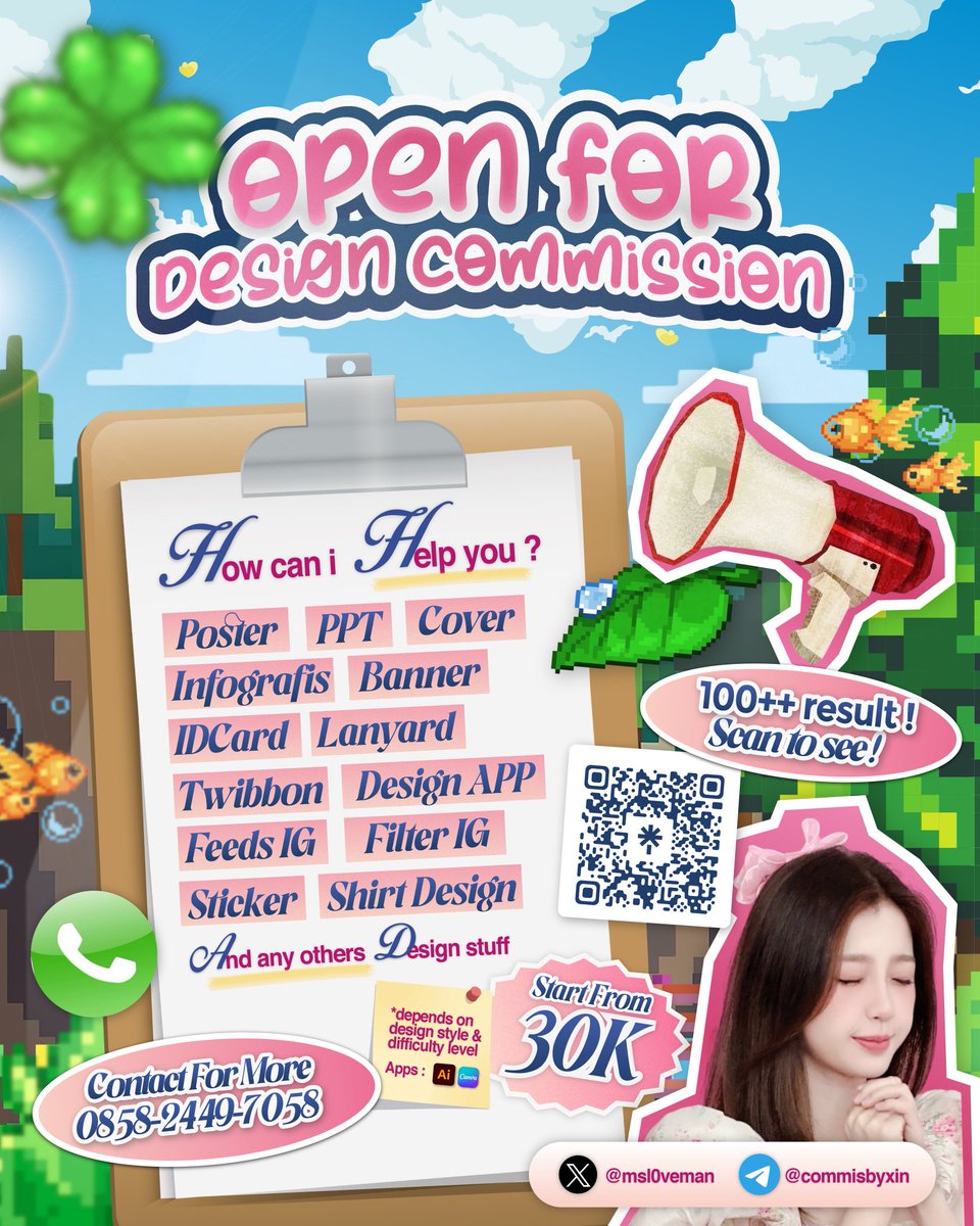 𝓦elcome to 𝓒ommis by. 虞 XINXIN 𐙚 ˚ open design commis start from 10K ...