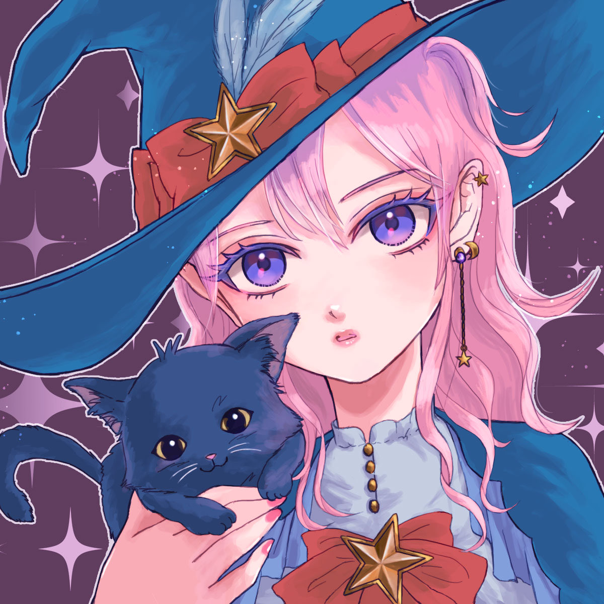 hapira_drawlife's tweet photo. 相棒の黒猫ちゃんと魔法使いの女の子
#イラスト #創作イラスト #女の子イラスト https://t.co/iZVreNTowW