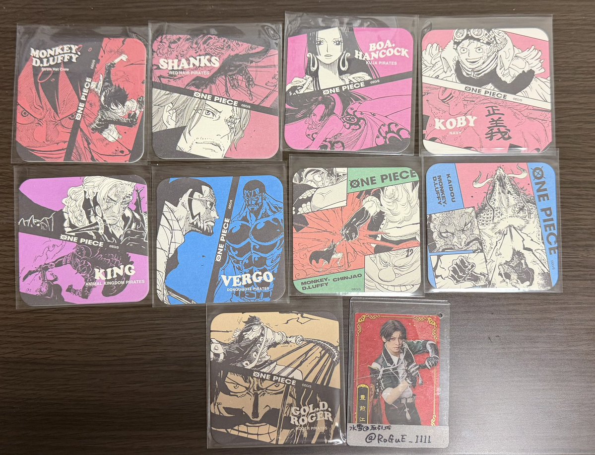ONE PIECE アートコースター ルフィ シャンクス　など ONE PIECE ワンピース アートコースター 交換 【譲】シャンクス､ルフィ