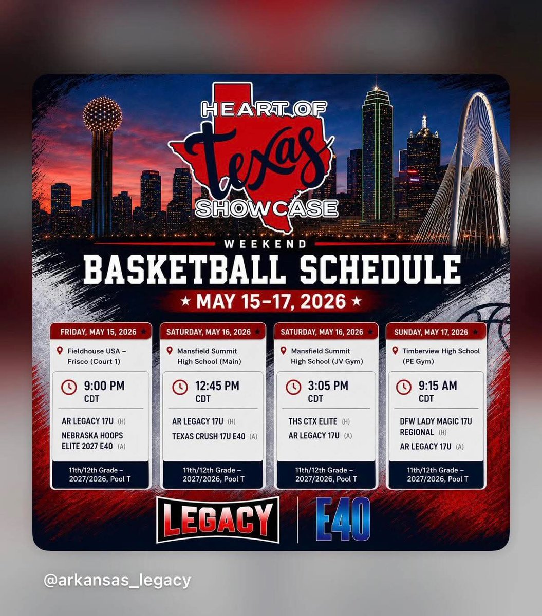 ProStarrSports1's tweet photo. @girlzprepreport @PBRhoops @PGHTexas @PrepGirlsHoops AR Legacy 17U E40 all players are next level talent 👏 https://t.co/CbyHouTNAV