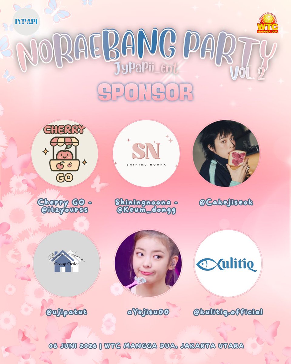 MydayCrewINA's tweet photo. Sponsorship:
@itzyourss (X)
@Keum_dongg (X)
@Cakejiseok (X)
@ujipatut (Tiktok)
@yejisoo (X)
@Kulitiq.official (IG)

Our Media Partner:
@straykids_.world (IG)
@twiceinfonesia (IG)
@info_nmixx (IG)
@mydaysix (IG)
@xdinaryheroes_indonesia (IG)
@seputar_xdinaryheroes (IG) https://t.co/tYtPqD1E0Q