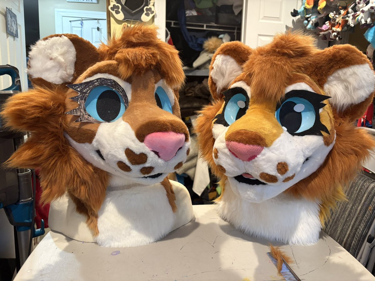 TIGERS_CLAWS's tweet photo. Havnt been drawing much, but I have been grinding away with suit work.
Trying to remake Tiger before ac and not hate how she’s coming out 
Anyways new 4.0 ( wip) vs 3.0 https://t.co/gEyERzGzLn