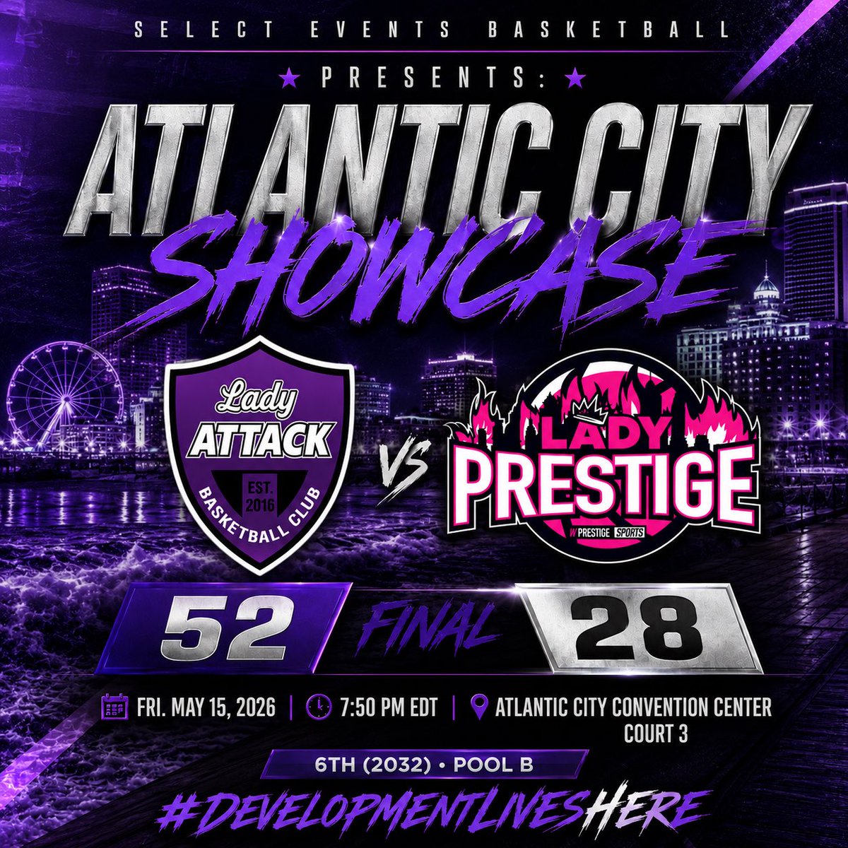 LADYATTACKELITE's tweet photo. Day 1 Results💜🤝⬇️

@SelectEventsBB @Angela_SEBBall @cltmediagroup @CghrMedia @Andrew_SEBBall @LBI_Carolina @Assist_U_ @CoachBCH @FOPBasketball 

#BeElite
#DevelopmentLivesHere https://t.co/P5RP7rw92i