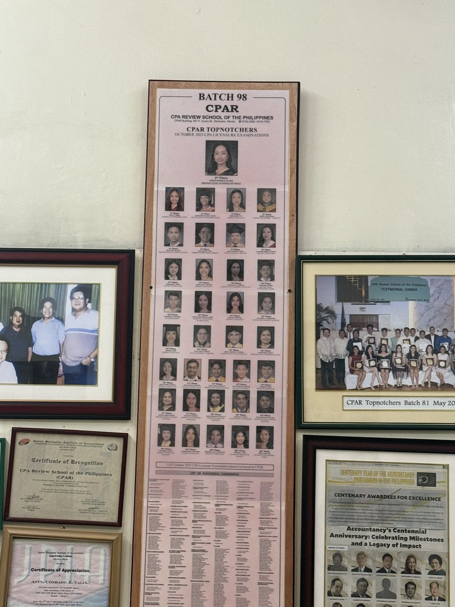Edzzzy_CPA's tweet photo. Nakakaproud makita sa wall ng CPAR ang pangalan ng mga kaibigan ko from Batch 98. 

 Lord kami naman po this Batch 99. 🥹🙏 https://t.co/6kVu0lEuWE