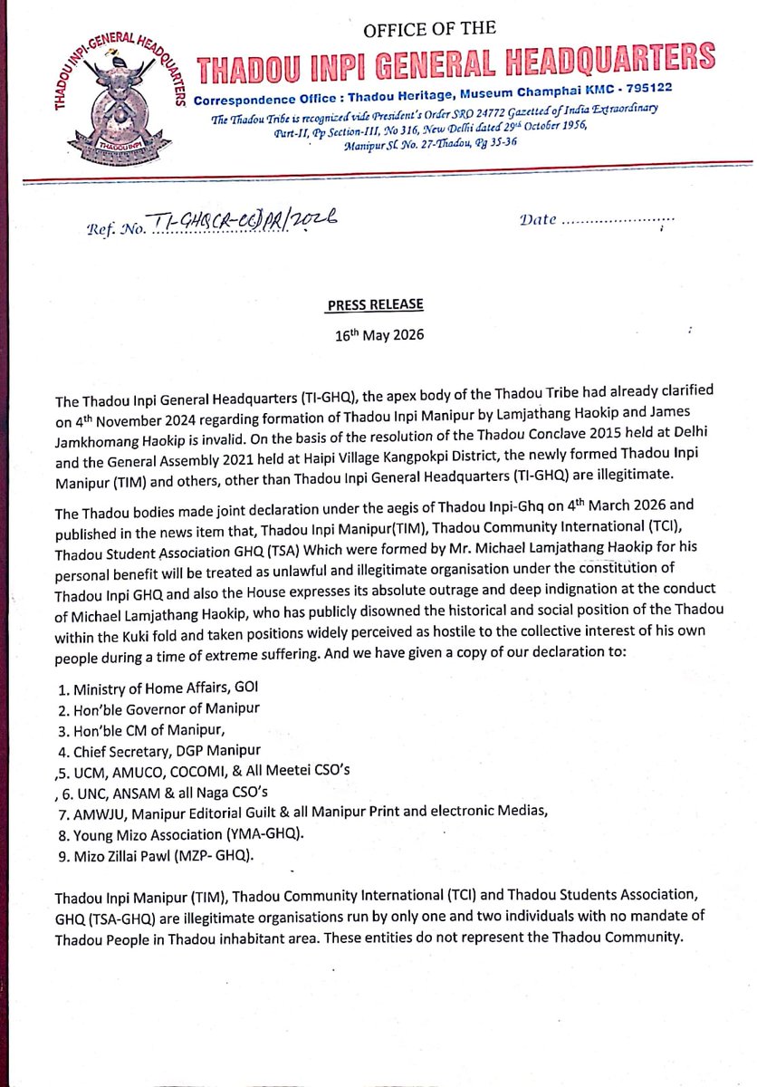 Official KSO Shillong tweet media