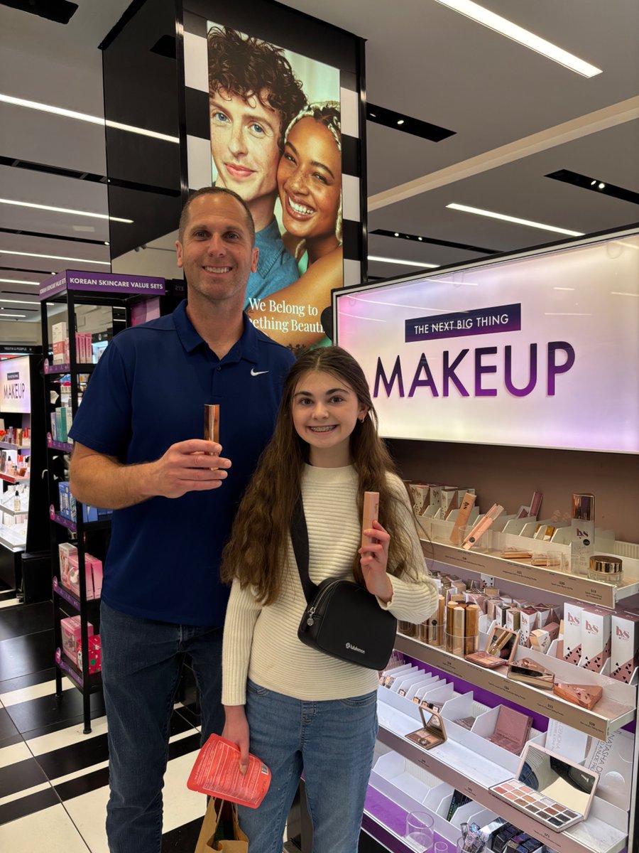 CoachCapone31's tweet photo. Olivia turns 13 today. My first time in Sephora. There’s a lot of makeup in there. #Beauty https://t.co/NGyEgpKVWq