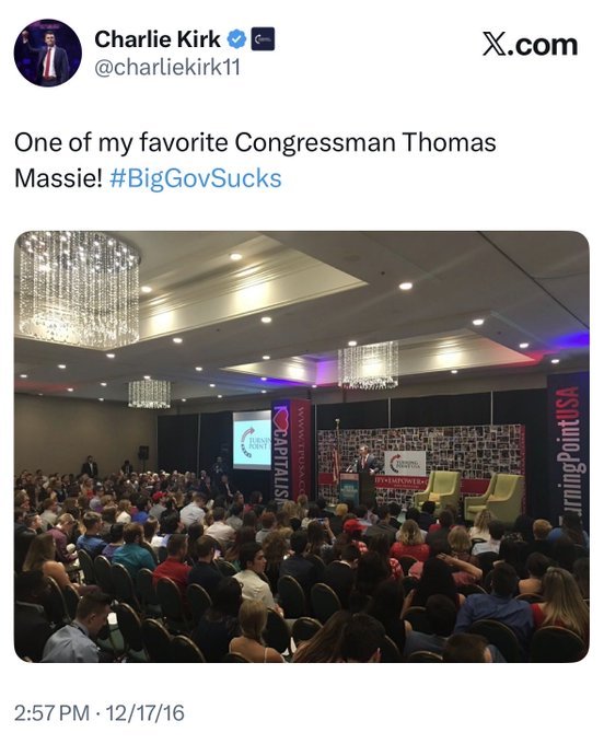 judymorris3's tweet photo. If you aren't voting for @RepThomasMassie, you aren't voting for America. https://t.co/Q6uR42dpmu