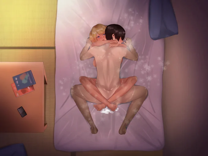 夕方のアパートでギャルとの定点カメラセックス