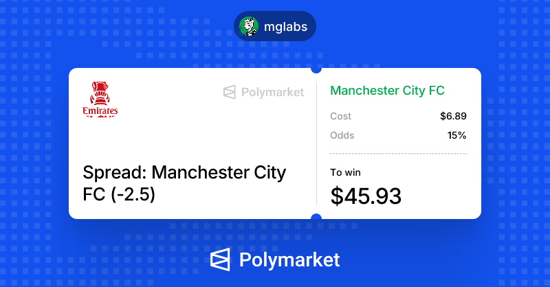 manangouhari's tweet photo. took my first ever spreads / handicap bet as an experiment. 

i'll start sizing into more of these if this tiny stake goes well...mostly curious to see how the odds shift for these markets per goal.

on @kickrdotfun soon. https://t.co/YAlL8mTU5n