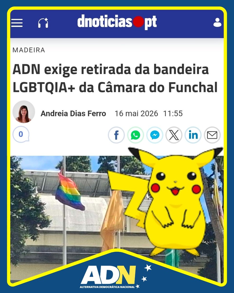 ADNMadeira's tweet photo. O ADN defende que as crianças devem crescer livres de pressões ideológicas que perturbem o seu desenvolvimento natural ou que criem falsos dilemas identitários que as fazem duvidar se são rapazes, raparigas, o Homem-Aranha ou um Pokémon. https://t.co/OMpfmDOLrM

🇵🇹 #ADN https://t.co/0XxYXMKHrY