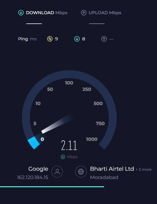 UmnGraphics's tweet photo. @airtelindia @Airtel_Services 
Bakwass speed https://t.co/UKCsvEUlNf
