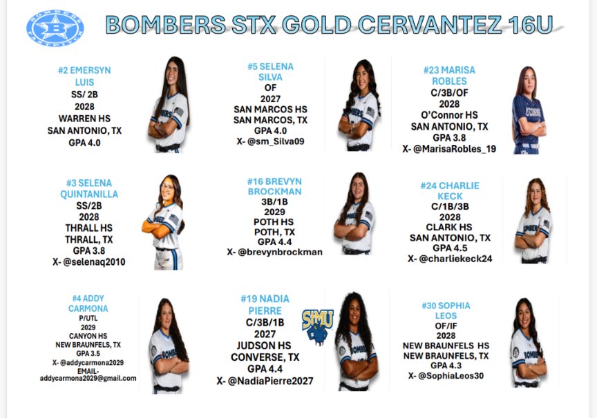 BombersCerv16U's tweet photo. Excited to kick off the summer with this group! This group isn’t just filled with talent, but they are fun and exciting to watch. @SoftballDown @D1Softball @ExtraInningSB @DiamondAddicts @TakeCharge_SB https://t.co/kDJ6lhcTiT