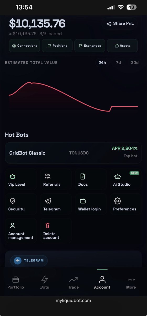 Myliquidbot's tweet photo. We have been cooking 🧑‍🍳 

Now you can add your @Lighter_xyz or @HyperliquidX accounts through api and create trading bots, no deposits, no monthly payments(only low builders fees applied)

Do you want another bot or dex? Name it https://t.co/NL8a6tYLrk