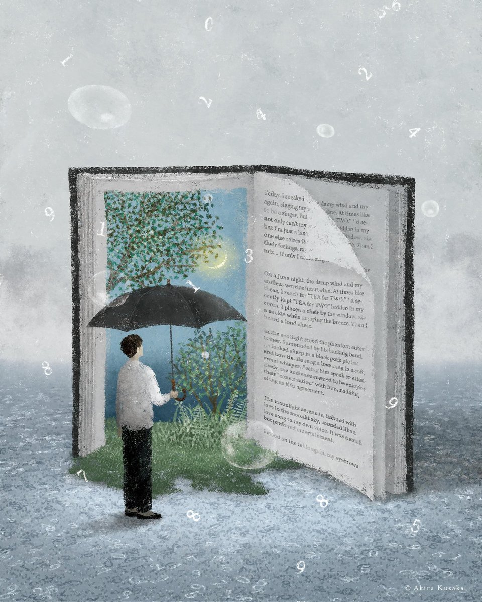 ElliottBlackwe3's tweet photo. "In reality, every reader is, while reading, the reader of his own self."
- Marcel Proust
(Art by Akira Kusaka) https://t.co/77FDtPN5pH