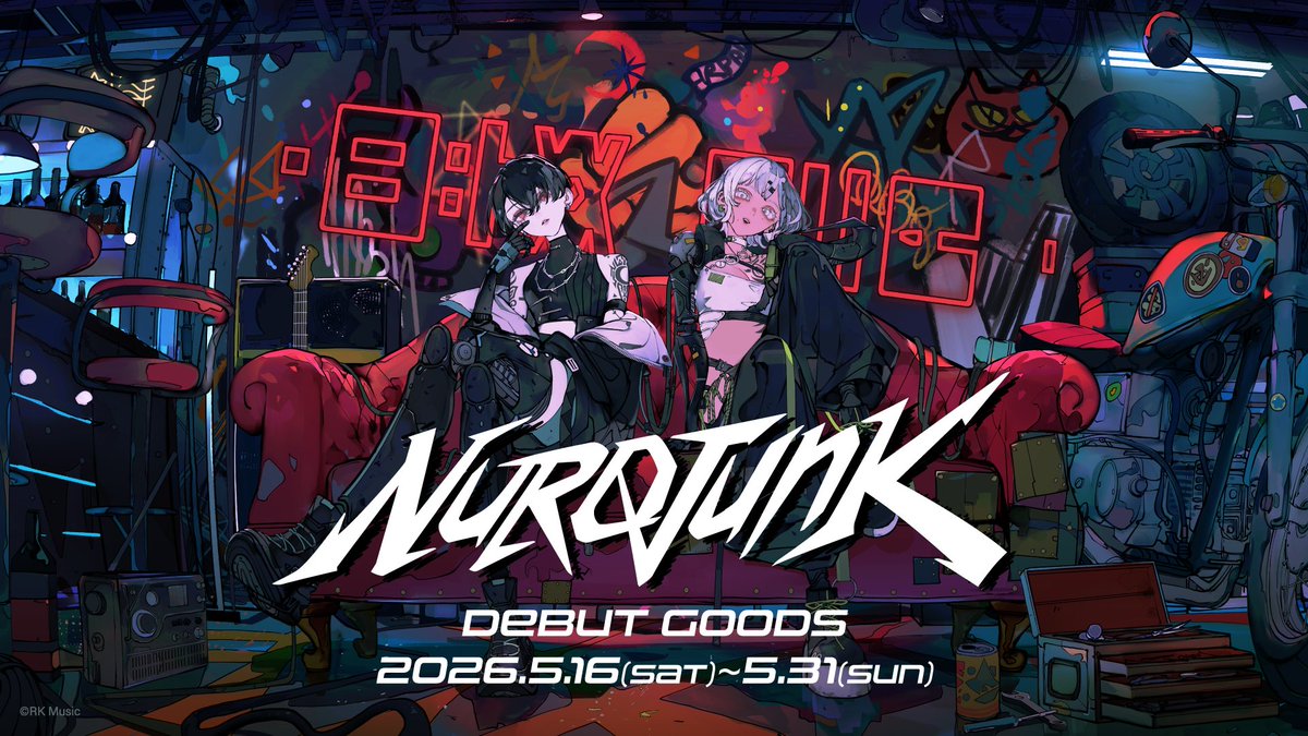 NUROJUNK's tweet photo. ⚡️NUROJUNKデビューグッズ情報⚡️
NUROJUNKデビューグッズが発売されました！
お品書き内容とグッズ販売サイトは以下となります↓

デビューグッズセットにはなんと直筆サイン入りKVポストカード付！

是非とも入手してください！🦾🦿

販売サイト : https://t.co/SuQglya9QS

#NUROJUNK https://t.co/vNSS8MRIYx