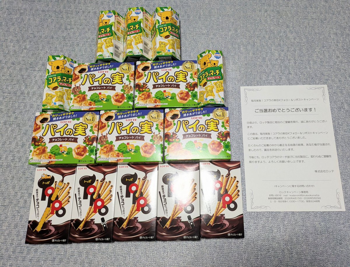 お菓子　まとめ売り　パックンチョ　コアラのマーチ　トッポ　パイの実　堂島タルト パイの実 #トッポ #コアラのマーチ #LOTTE 毎月実施コアラの実の