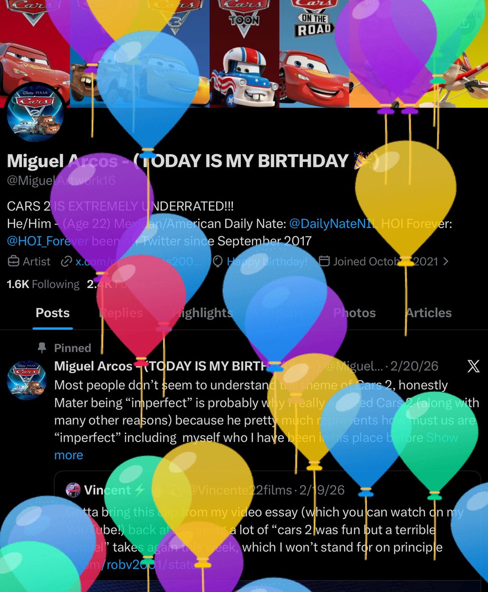 Miguel Arcos - (#1 CARS 2 BIGGEST DEFENDER!!!) tweet media