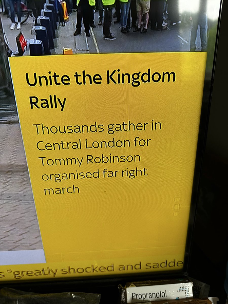 barbskell's tweet photo. @NormanBrennan Look at these banners currently running on Sky News 👇. Whatever happened to unbiased reporting? Blatantly referring to UTK rally as far right https://t.co/UM5P1FTZrW