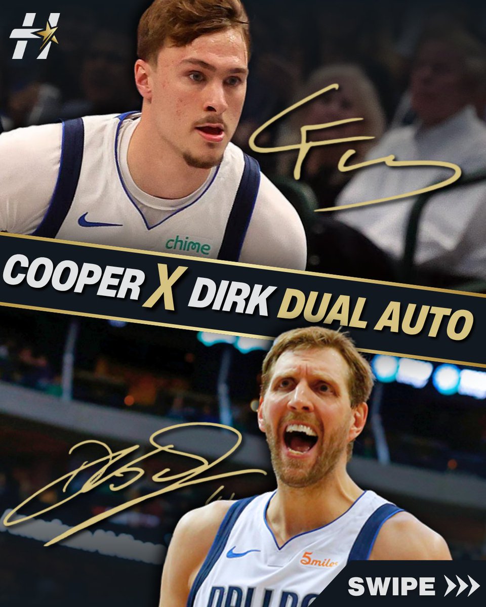 headlinebreaks's tweet photo. Cooper Flagg x Dirk Nowitzki dual autos.
Past and future of Mavericks basketball on one card.
#NBAHoops #BasketballCards https://t.co/hz1mrDhQhs
