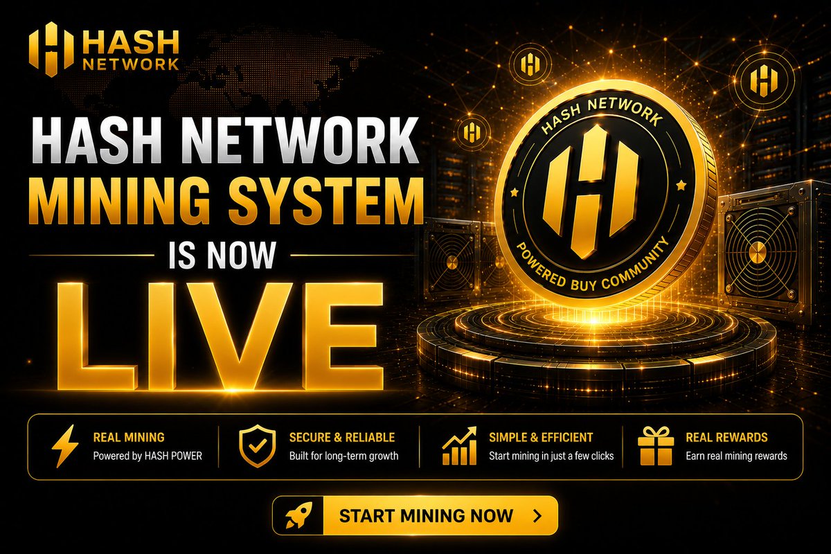 HashNetworks's tweet photo. 🚀 Hash Network Mining System is now LIVE!⛏️

A new era of mining officially begins today.🏆
👉Mining Now: https://t.co/lALte9MLSM

Built for the community,
Powered by decentralized finance.
Start mining. Start growing. Start earning.🎁

#HashNetwork #Web3 #DeFi  #FutureOfMining https://t.co/Y6utN8aFH4