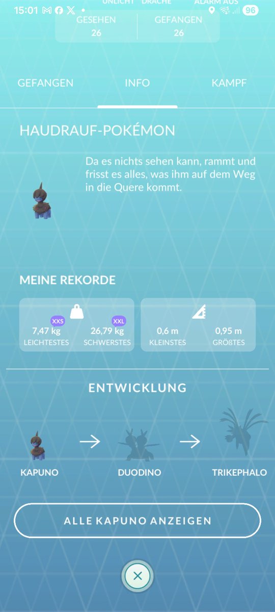 cybercat79's tweet photo. Kann mir das jemand erklären? Warum werden die Weiterentwicklungen nicht angezeigt? Ich hab doch alle? #PikemonGO https://t.co/rE7JrmYBjE