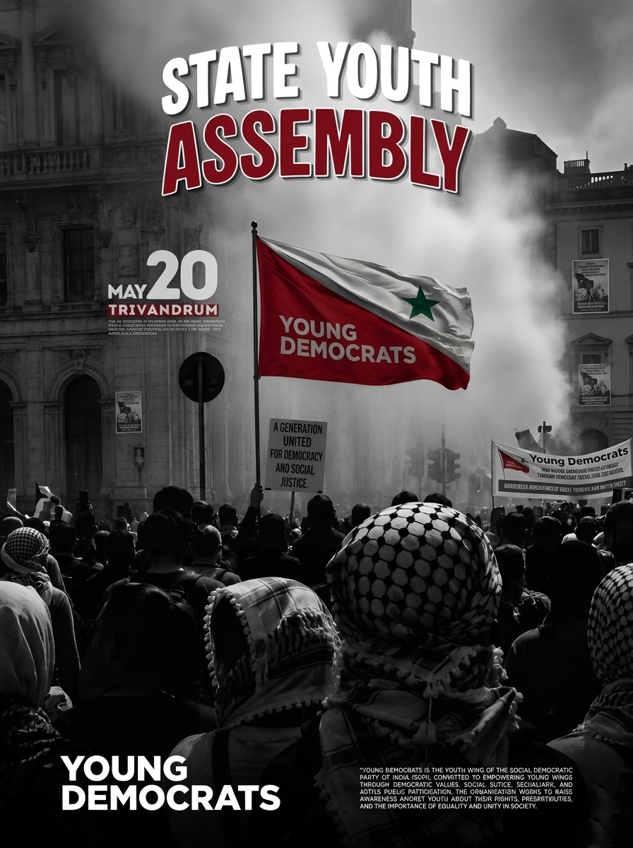YoungDemocratsK's tweet photo. Youth Assembly
20th May 2026
Thiruvananthapuram
#youngdemocrates #youngdemocrateskerala
#politics https://t.co/8VVJAclWzK