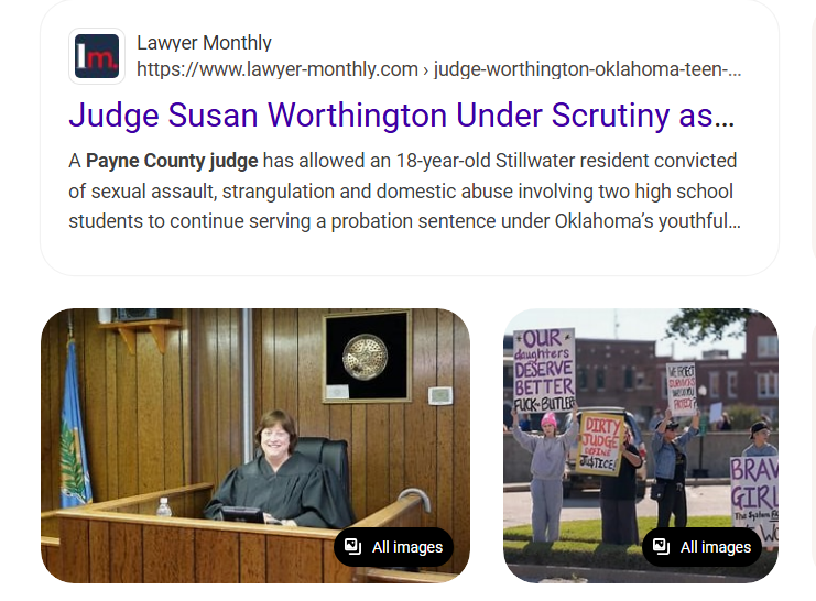 duanepoole's tweet photo. @Aku_700 Payne County Judge Susan Worthington

As this happens more often &amp; victims are denied justice, they will begin to seek justice on their own. https://t.co/i9SAITGN03