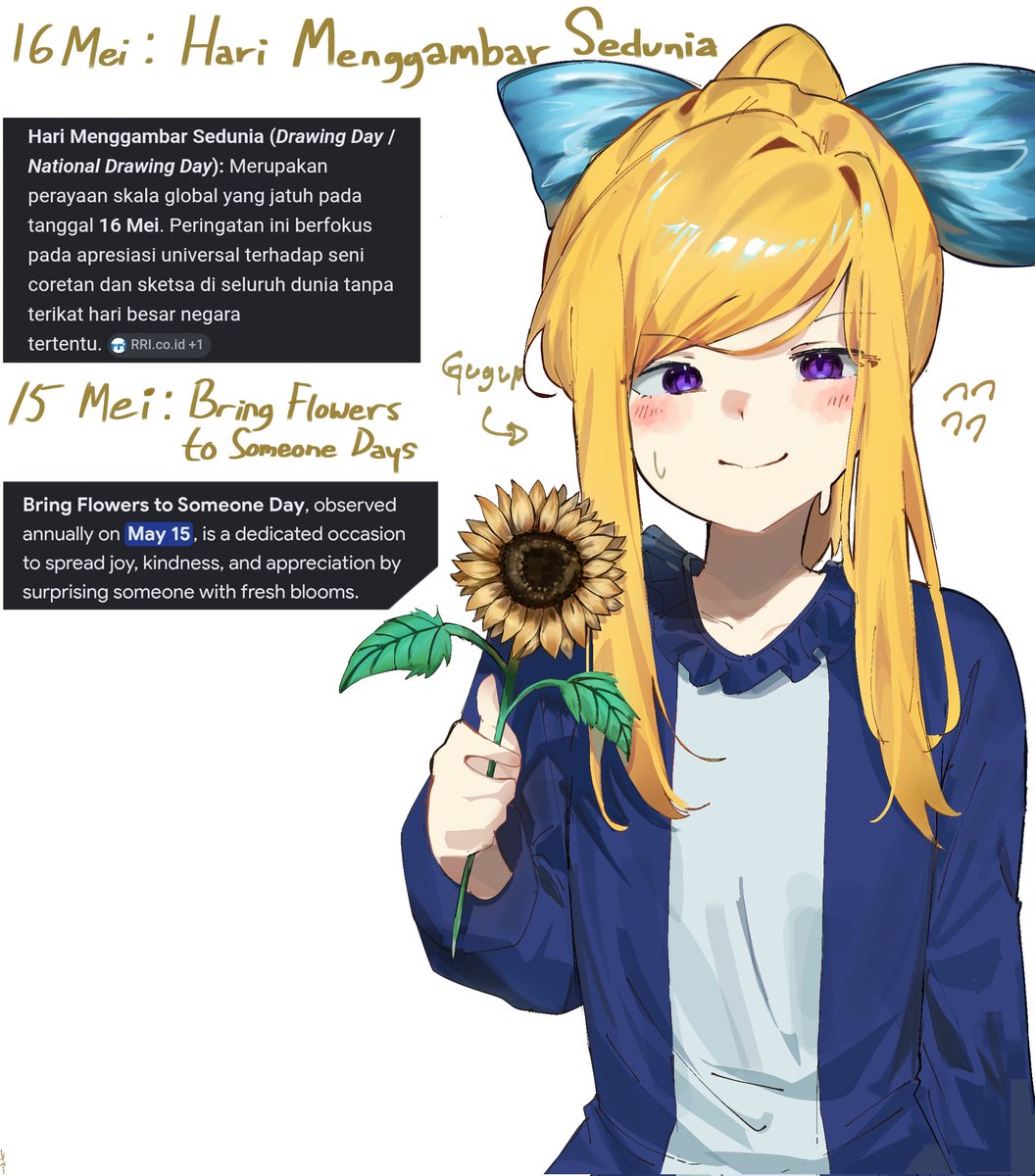 Reikuu_Ou's tweet photo. National drawing day(global) &amp; bring flowers to someone day!
#original
#illust https://t.co/gXLzzxdipU