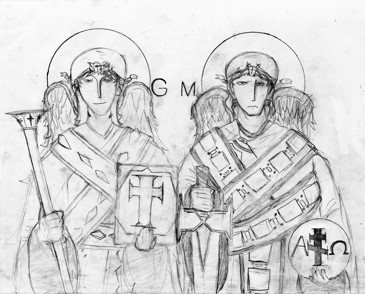 NossTF's tweet photo. Gabriel and Michael The Archangels 

I kinda went ham on Michael😅 https://t.co/GtvnI0PvfR
