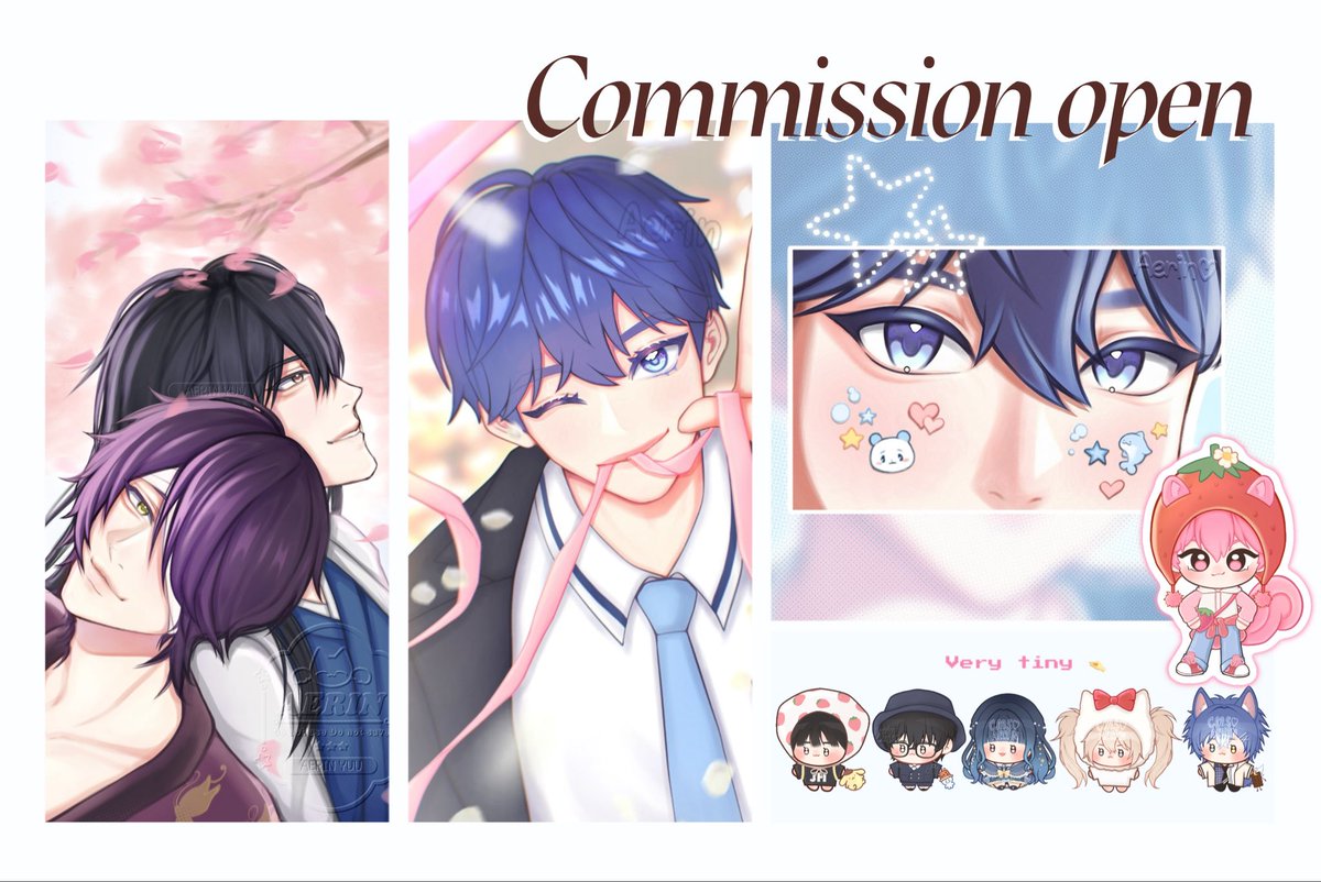 AER1NYX's tweet photo. ദി（• ˕ •マ commission open ★
⠀ >rt appreciate<

🍀 cms details / รายละเอียดเพิ่มเติม
— https://t.co/pSvrdHTyXo

#Aerincms 
#commissionTH  #คมชโฮมุ้ #commissionsopen https://t.co/V9ZTVuzpVI