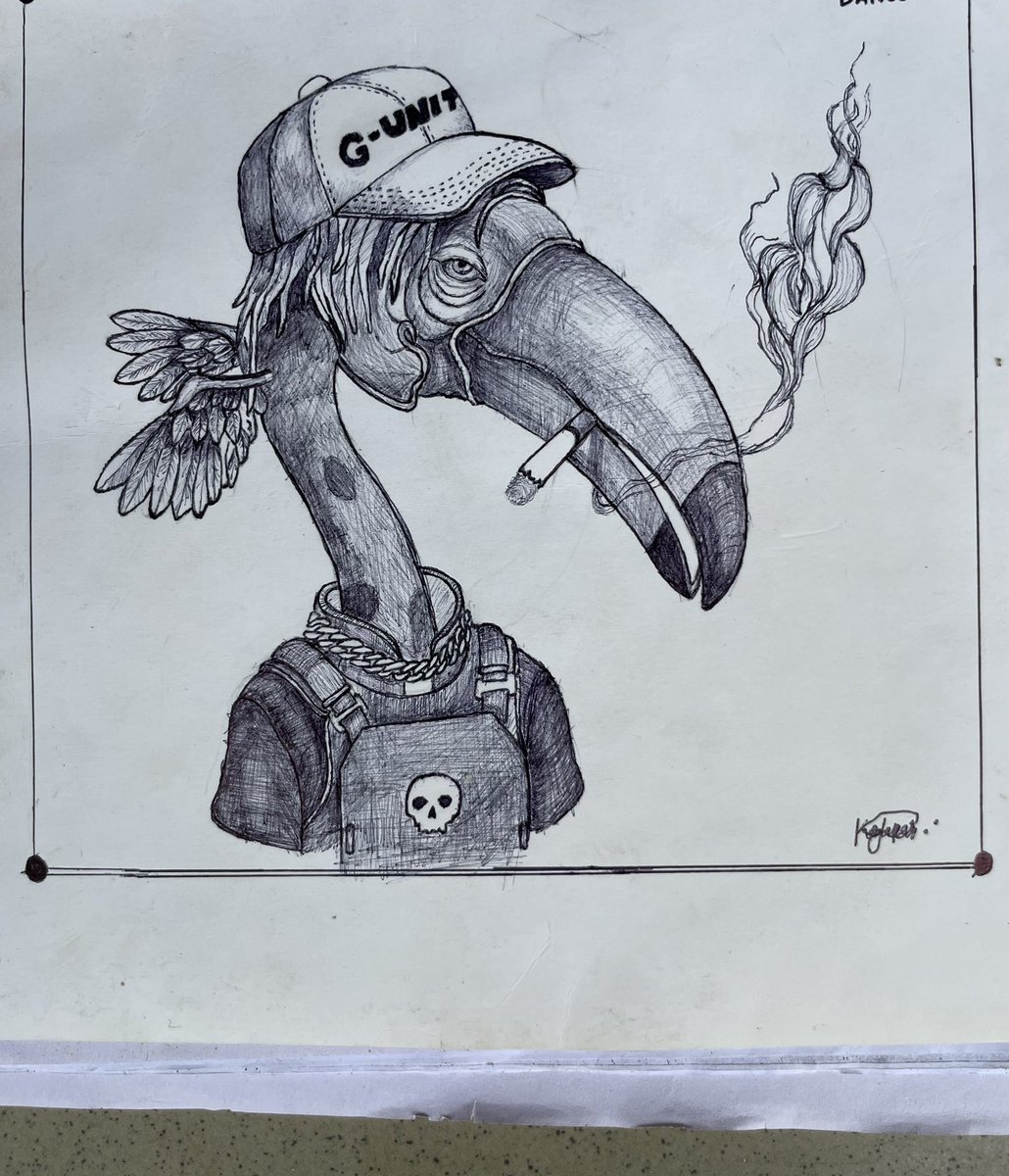 Big_Darco's tweet photo. My official entry for @thebeaksart art contest by @DKashtalyan.

This is Beak D’Gee.
The first Beak to be a member of the G-unit.
Definitely surviving and coming out Top.

Inspired by @50cent. https://t.co/6fKTytsFdI