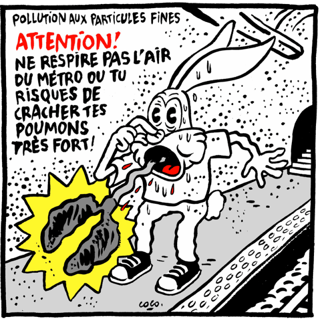 berblanc2's tweet photo. Dessin de l’épatante Coco @cocoboer sur le site de @libe du 23/1/24. #Particulesfines https://t.co/KBvfchHwxk