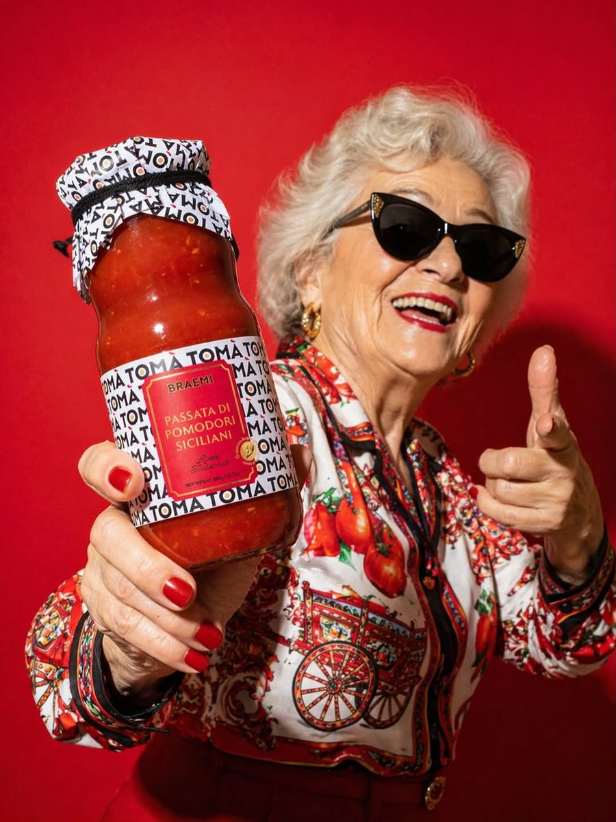 PENTAWARDS's tweet photo. Rosario Lo Iacono's #packagingdesign for TOMÀ is built on a simple yet distinctive linguistic idea: repeated, the name reads as “tomato,” while in Sicilian dialect it echoes “your mother,” evoking a homemade sauce. #DailyDesignInspiration https://t.co/wtwtlNt7Q2