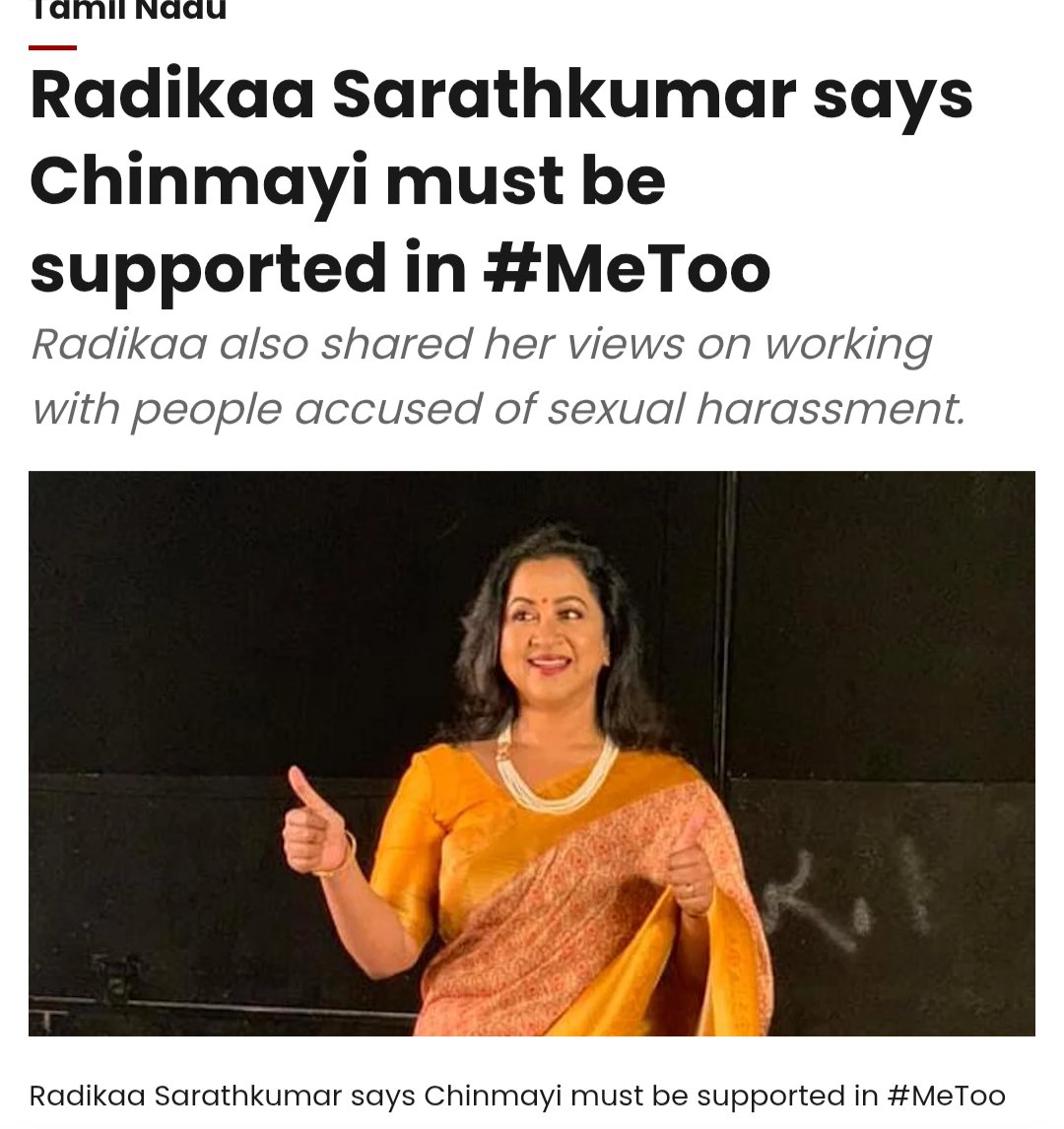 Nathan_Infinite's tweet photo. @realradikaa @RamyaDpalani trust her.😂 She @realradikaa does not identify as a feminist; however, he solely advocates for women within his own industries.
#mee_Too https://t.co/fV8MipIUiJ