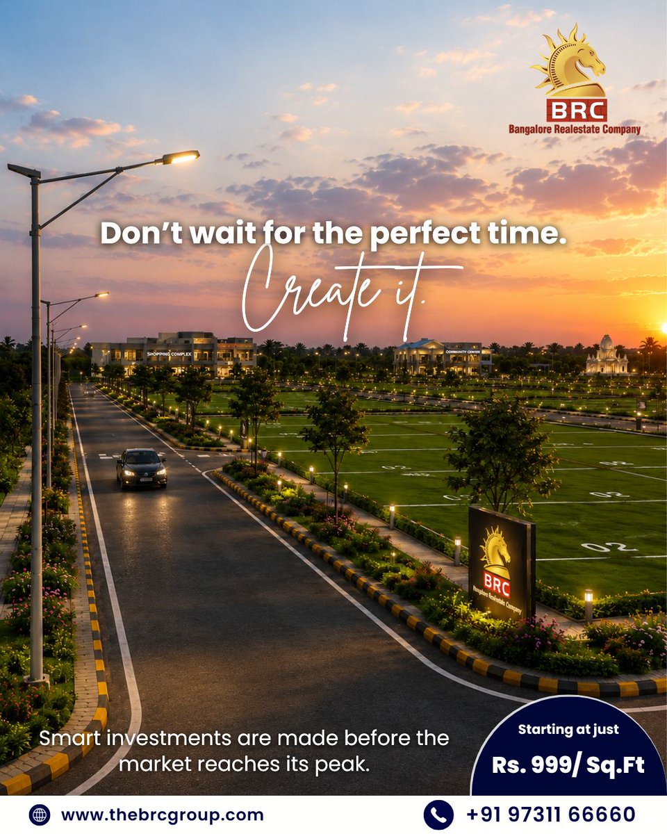brc_group's tweet photo. In real estate, the biggest opportunities are usually seen only after the prices rise.

At BRC Group, we create plotted developments designed around connectivity, future growth, and long-term value.

Because investing early is not about timing the market perfectly. https://t.co/mnDf5JTrCN