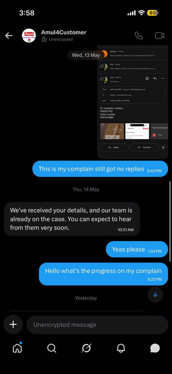 _aayushdixit's tweet photo. @Amul_Coop customer care. They hold your money hostage, make you wait for days, and then constantly call to harass you for an unboxing video that you’ve ALREADY sent them a thousand times! Stop spinning customers in circles and just process the refunds! @amulcares https://t.co/Y0DKLSDxPU