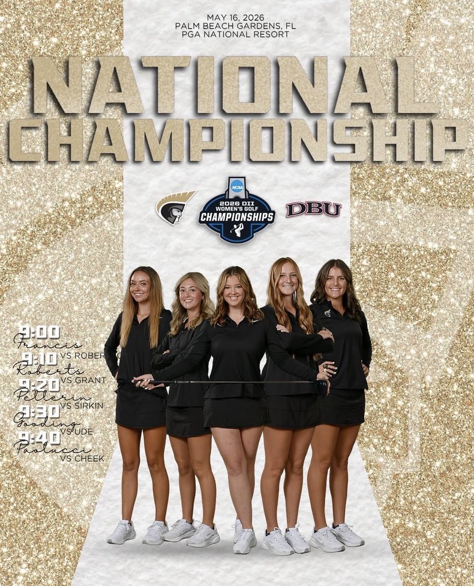 AUTrojans's tweet photo. Today’s the day! The Trojans tee it up for a National Championship this morning! Follow along here: https://t.co/lH5THgbvXp https://t.co/64Z7kqIPKk