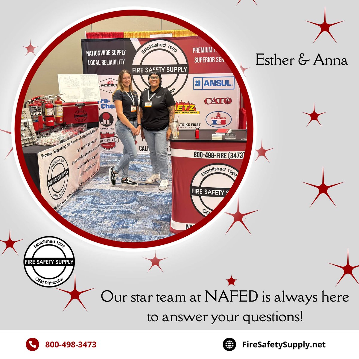 firesale's tweet photo. Our star team (who attended NAFED) is always here to help. Every call is answered with care, professionalism, and pride in delivering excellent customer service. Call our team anytime — we are happy to assist you.  https://t.co/1SSvxyYZiK https://t.co/P683Y8V7Nm