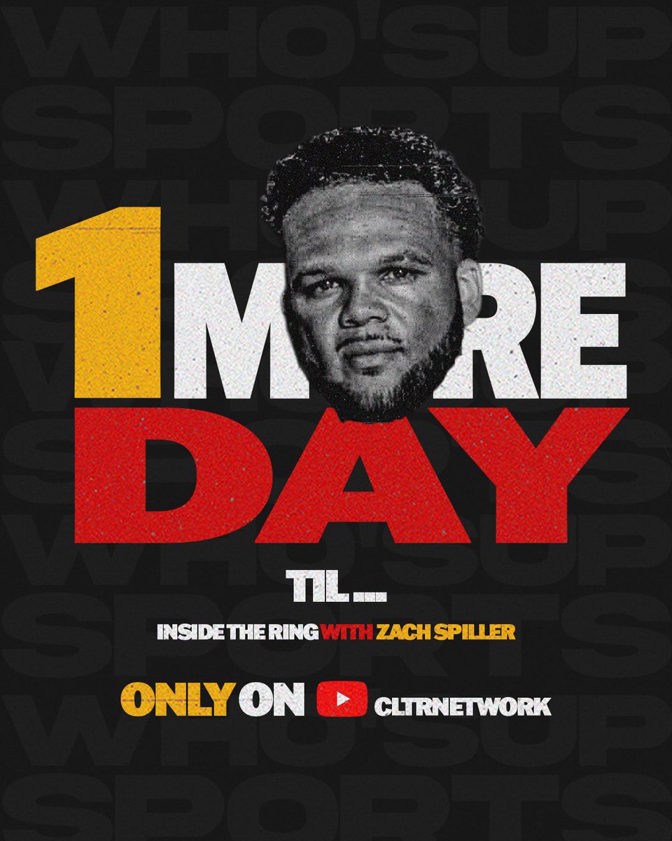 whosupsports's tweet photo. 🚨 1 DAY AWAY 🚨

Tomorrow morning… Who’s Up Sports Ep. 73 drops 🥊🔥

Inside the ring with undefeated heavyweight Zach Spiller.

Big announcements. Big energy. Must-watch interview 👀

Set your alarms ⏰

#WhosUpSports #Boxing #ZachSpiller #FightTalk https://t.co/jZNRGmXulb