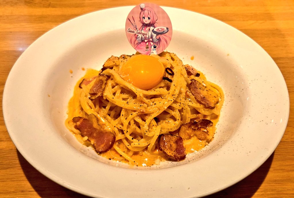 mayuing394's tweet photo. せっかくにじフェス期間にもコラボ中なので、景気づけにWパスタ。
美味しくいただきました。
#ルンルンポポラさンゴ
#ンゴサ https://t.co/RJNACcE1bv