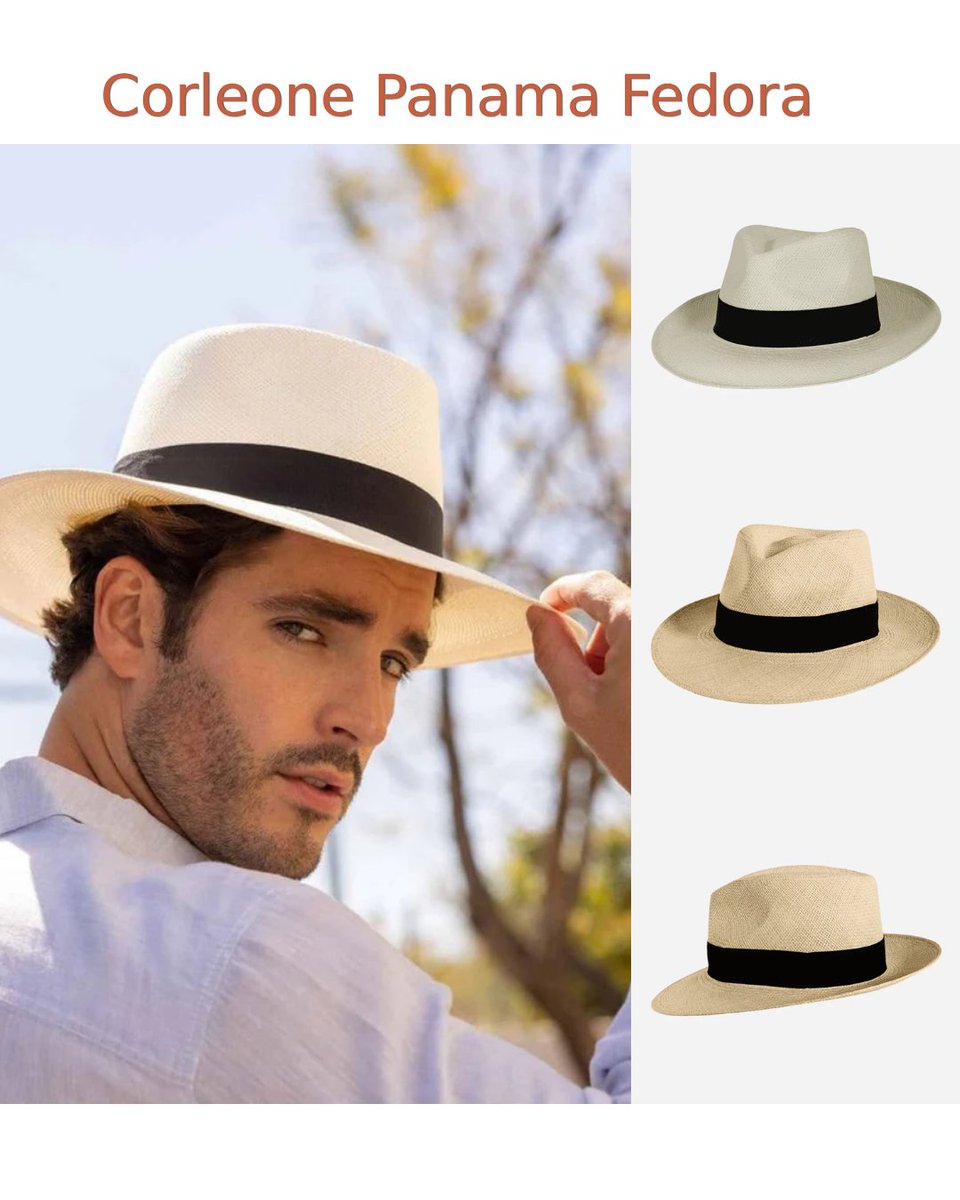 LBORA_'s tweet photo. clean look, sharp details, no extra effort needed.
the Corleone Panama Fedora just does its thing 🤍
#MensStyle #FedoraHat #LBORA #PanamaHat #OldMoneyStyle #SummerStyle #MensFashion #ClassicLook #OOTD #HatStyle https://t.co/j5zyoAo2RZ