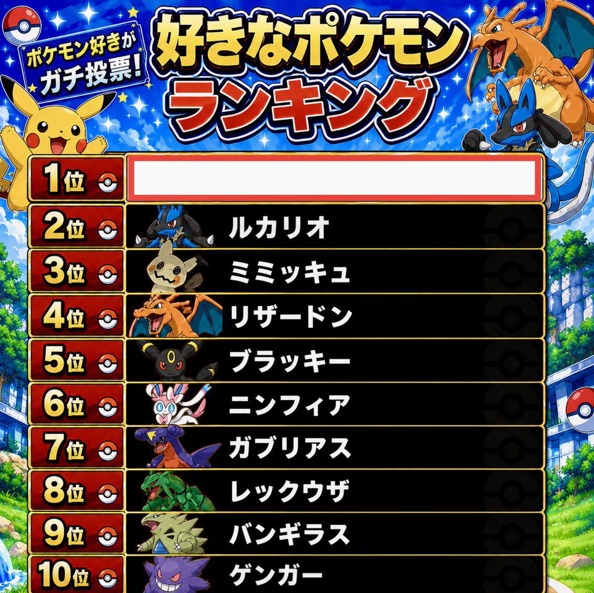 【なべ】ゲッコウガ スターとピカチュウ ゲッコウガとピカチュウがまだいない時点でいつのランキングなんだろ