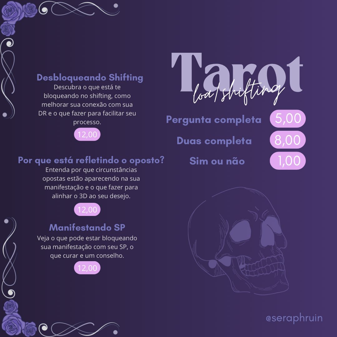 seraphruin's tweet photo. Oii, sou taróloga há 2 anos e tô fazendo leituras por valores simbólicos!!
Se você busca direcionamento, clareza ou respostas sobre sua realidade desejada, manifestação, amor ou vida em geral, posso te ajudar 🖤 #loatwt #shiftwt #ldstwt https://t.co/yMykCCXxEc